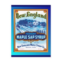 New England Vermont Maple Syrup Postcard