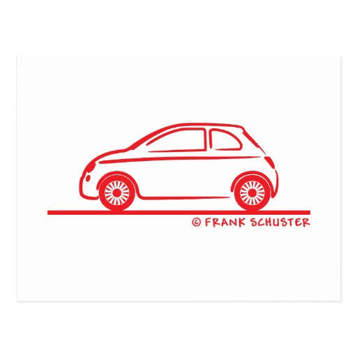 New Fiat 500 Cinquecento Post Cards