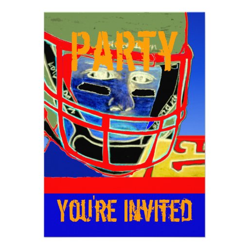 New Football Birthday Party Personalize Invitation