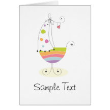 New fount Crib Greeting Cards