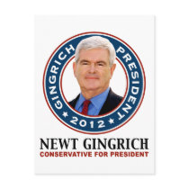 New Gingrich Conservative for President postcards by AmericanElephant New Gingrich Conservative for President postcards