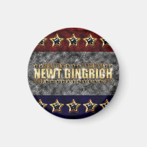New Gingrich Stars and Stripes Refrigerator Magnets