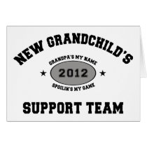 New Grandchild 2012 Support Team Cards