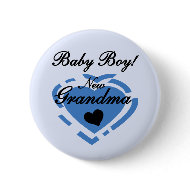 New Grandma Baby Boy Tshirts and Gifts button
