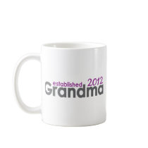 New Grandma Established 2012 mugs
