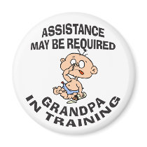 New Grandpa In Training Gift magnets