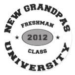 New Grandpa University 2012 Round Stickers