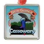 New Guinea Cassowary Premium Square Ornament