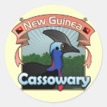 New Guinea Cassowary Round Sticker