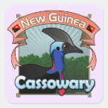 New Guinea Cassowary Square Sticker