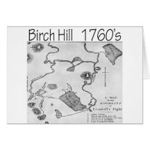 New Hampshire Birch Hill Map 1760's Card