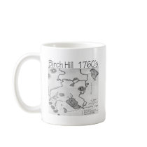 New Hampshire Birch Hill Map 1760's Coffee Mugs
