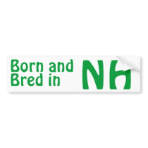 New Hampshire Bred (Bumper) Sticker bumper stickers