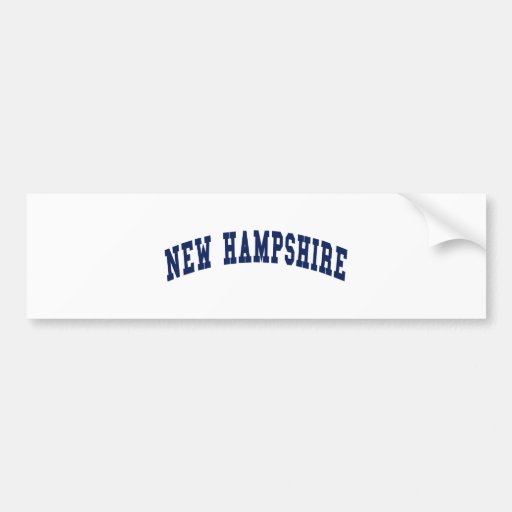 New Hampshire College Bumper Sticker