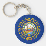 New Hampshire Flag Keychains