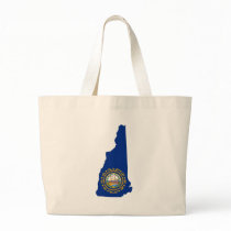 New Hampshire Flag Map bags