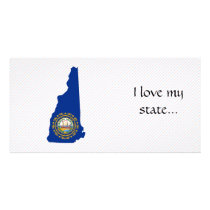 New Hampshire Flag Map photo cards