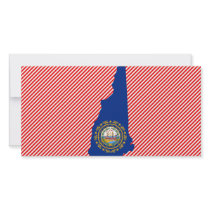 New Hampshire Flag Map photo cards