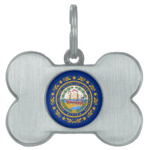 New Hampshire Flag Pet Name Tags