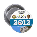 NEW HAMPSHIRE FOR OBAMA 2012 political pinback but