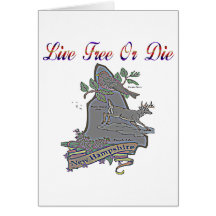 New Hampshire Live Free Or Die State Greeting Card