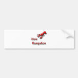 New Hampshire Lobster Red Bumper Stickers