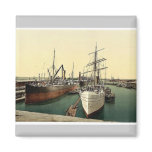 New Harbor and the Lighthouse, Bremerhafen, Hanove Refrigerator Magnet