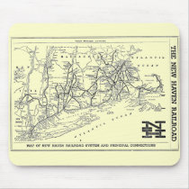 New Haven Railroad 1956 Map mousepads
