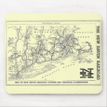 New Haven Railroad 1956 Map Mouse Pad