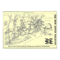 New Haven Railroad 1956 Map posters