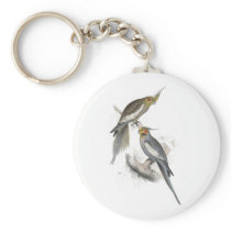 New Holland Parrakeet by Edward Lear Key Chain