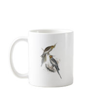New Holland Parrakeet by Edward Lear Coffee Mugs