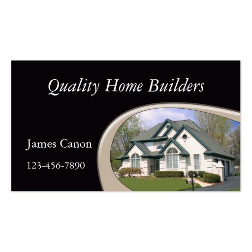 New Home Construction Business Card Template (front side)