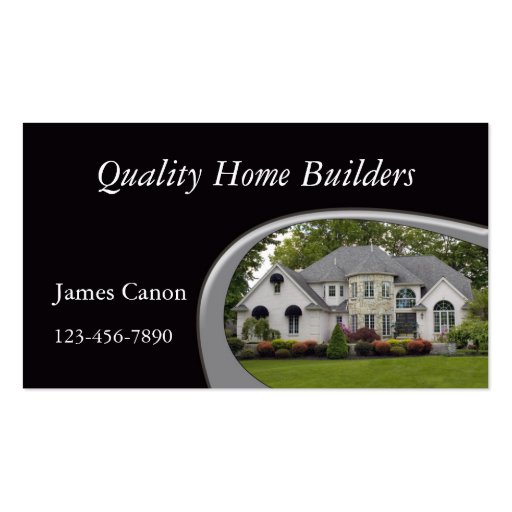 New Home Construction Business Cards (front side)