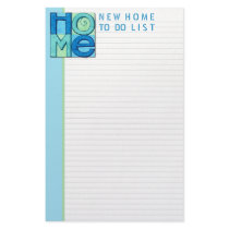New Home To Do List Customized Stationery
