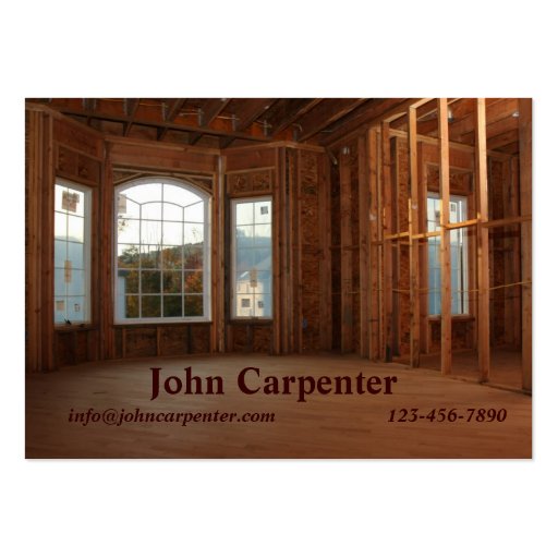 New home under construction business card template (front side)