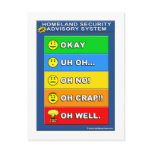New Homeland Security Advisory System postcards