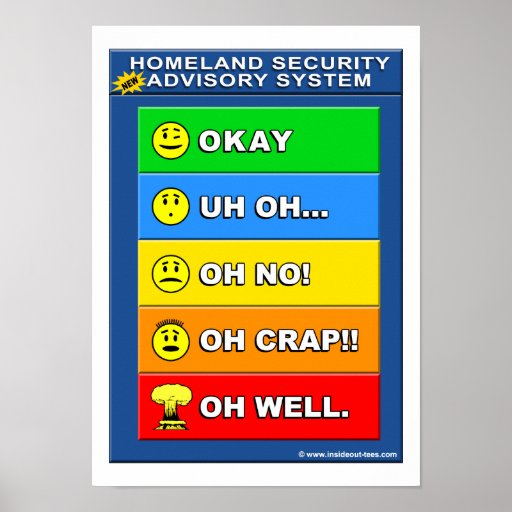 New Homeland Security Advisory System Poster Zazzle