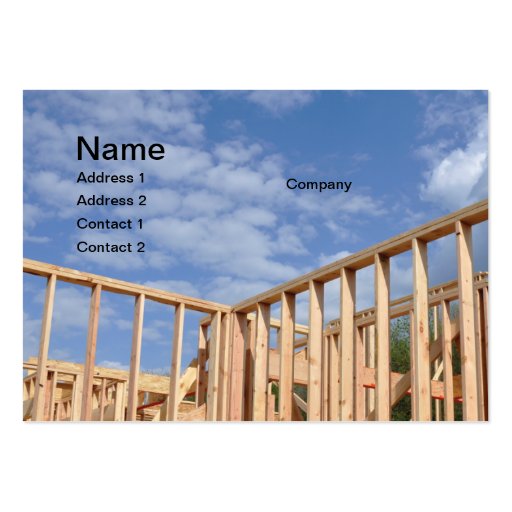 new house construction business cards (front side)