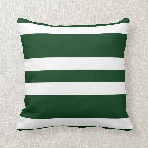 New Hunter Green & White Stripe Couch Pillow Gift Zazzle