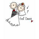 ladies_casual_tshirt - The newlywed bride and groom  share their first dance as husband and wife.