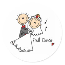 New Husband And Wife's First Dance Sticker by stick_figures New Husband And Wife's First Dance Sticker