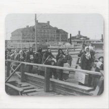 New Immigrants Landing at Ellis Island New York Mouse Pads