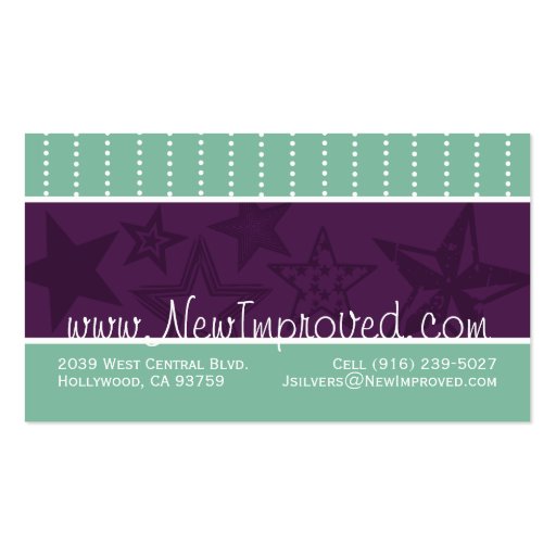 New & Improved CocaLily Business Cards (back side)