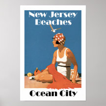 New Jersey Beaches ~ Ocean City Poster