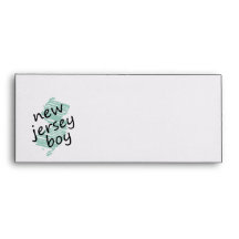 New Jersey Boy on Child's New Jersey Map Drawing Envelopes