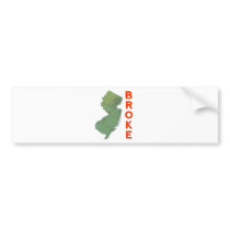 New Jersey - Broke Bumper Stickers