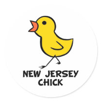 New Jersey Chick Sticker by chicktshirts8 New Jersey Chick Sticker