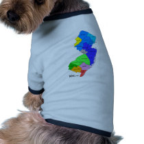 New Jersey Counties in Color Dog Clothing