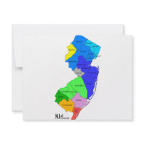 New Jersey Counties in Color invitations